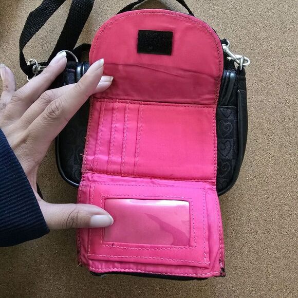 Mini Crossbody Bag, Black & Fuchsia (B1) - Picture 9 of 13